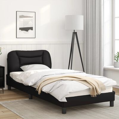vidaXL Okvir kreveta s LED svjetlima crni 80 x 200 cm od umjetne kože