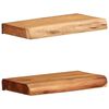 vidaXL Zidne police 2 kom 30x20x3,5 cm od masivnog bagremovog drva