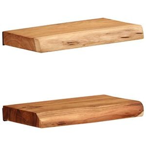 vidaXL Zidne police 2 kom 30x20x3,5 cm od masivnog bagremovog drva