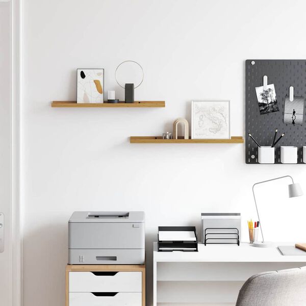 vidaXL Polica na zidu Zidne 2 pcs Bež 60 x 9 x 3 cm Konstruirano drvo