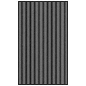 vidaXL Otirač Stripe crni i sivi 90x150 cm
