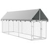 vidaXL Vanjski kavez za pse s krovom 400 x 100 x 150 cm