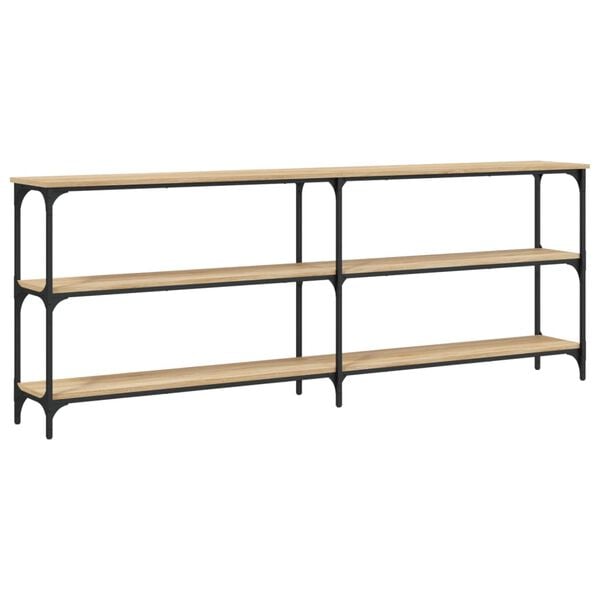 vidaXL Konzolni stolić Sonoma hrast 200x29x75 cm Konstruirano drvo