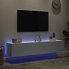 vidaXL Zidni TV ormarići s LED svjetlima 2 kom bijeli 80x35x31 cm
