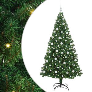 vidaXL Umjetno božićno drvce Zelena 210 cm PVC i Čelik i Plastika