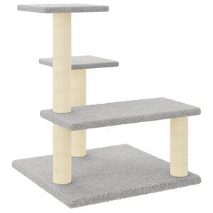 vidaXL Penjalica za mačke sa stupovima za grebanje svjetlosiva 61 cm