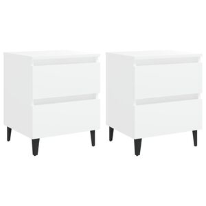 vidaXL Noćni ormarići 2 kom bijeli 40 x 35 x 50 cm konstruirano drvo
