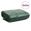 vidaXL Cerada zelena 3 x 3 m 650 g/m²