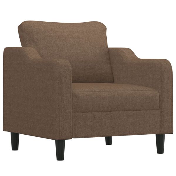 vidaXL 4-dijelni set sofa s jastucima smeđi od tkanine
