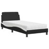 vidaXL Krevet s madracem Dover crno-bijeli 90 x 190 cm od umjetne kože