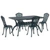 vidaXL Vrtni set za objed 5 kom. Zelena Aluminij