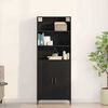 vidaXL Highboard Crni hrast 69,5 x 34 x 180 cm Konstruirano drvo