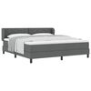 vidaXL Boxspring krevet s madracem Tamno siva 180 x 200 cm tkanina