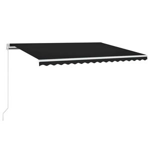 vidaXL Tenda na ručno uvlačenje s LED svjetlima 450 x 300 cm antracit