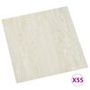 vidaXL Podne daske 55 pcs Krema 5,11 m&sup2; PVC