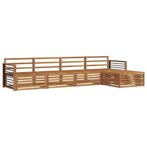 vidaXL Set vanjskih sofa 5 pcs Prirodna