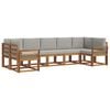 vidaXL Set vanjskih sofa 7 kom. Prirodna i svjetlosiva