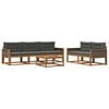 vidaXL Set vanjskih sofa 6 pcs Prirodna i antracit