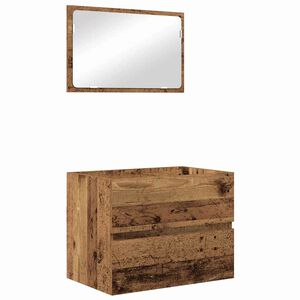 vidaXL Set namje&scaron;taja za kupaonicu 2 kom. Staro drvo 57 x 37 x 45 cm
