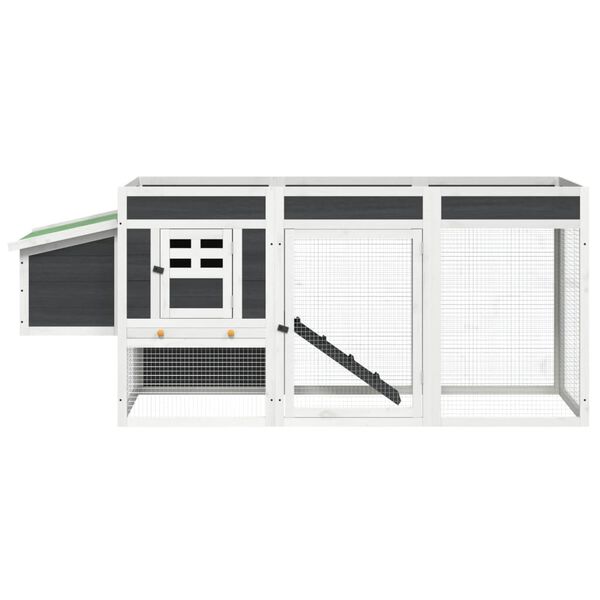 vidaXL Koko&scaron;injac sivi 204 x 50 x 84 cm od masivne borovine