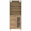 vidaXL Highboard Umjetnički hrast 69,5 x 34 x 180 cm Konstruirano drvo