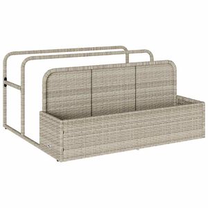 vidaXL Plovak za bazen za odlaganje svijetlosivi 110x100x57 cm poli ratan