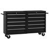 vidaXL Kolica za alat s 5 ladica crna 69 x 33 x 77 cm čelična