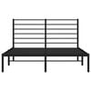 vidaXL Metalni okvir za krevet s uzglavljem crni 135x190 cm