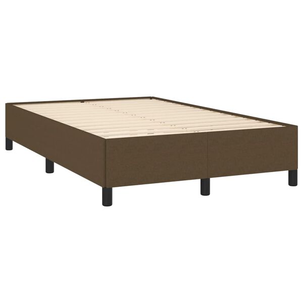 vidaXL Krevet box spring s madracem tamnosmeđi 120 x 190 cm od tkanine