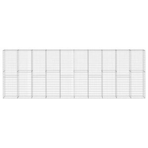 vidaXL Gabionski zid s poklopcima od pocinčanog čelika 600x30x200 cm