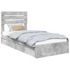 vidaXL Krevet s od storage Betonski sivi 90 x 190 cm Konstruirano drvo