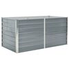 vidaXL Vrtna Visoka Posuda za Biljke 160x80x77 cm Pocinčani čelik Siva boja