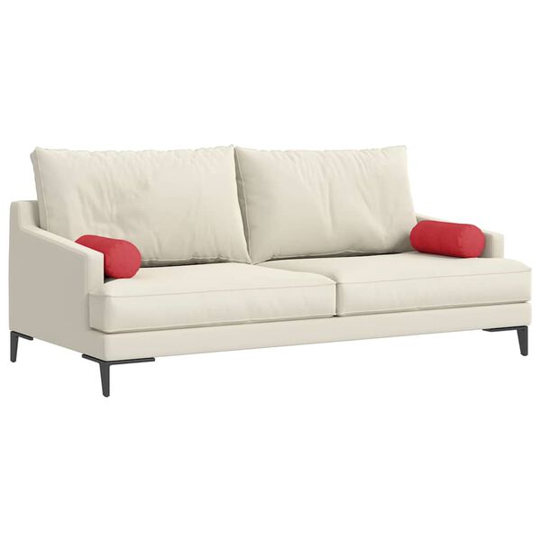 vidaXL Valjkasti jastučići 2 pcs Crvena Ø 15 x 40 cm tkanina