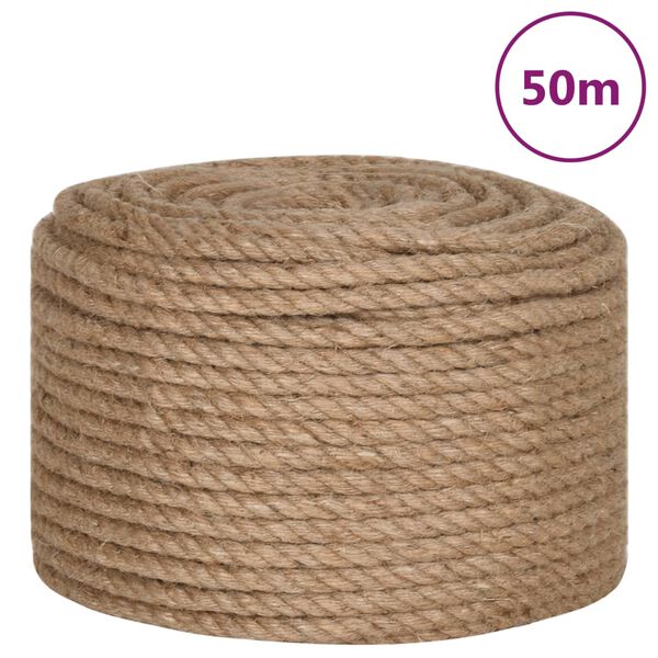 vidaXL Uže od jute dužina 50 m debljina 14 mm