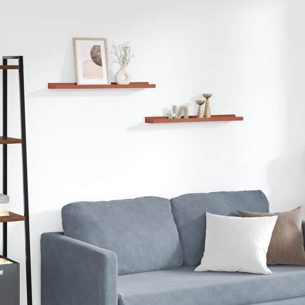 vidaXL Polica na zidu 2 pcs Crvena 60 x 9 x 3 cm Konstruirano drvo