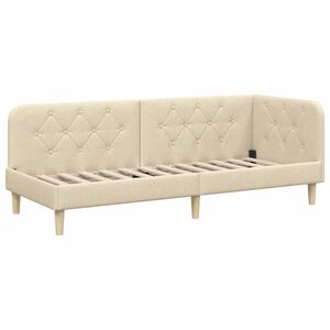 vidaXL Kutni okvir kreveta Krema 80 x 200 cm tkanina