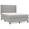 vidaXL Krevet box spring s madracem svjetlosivi 140x200 cm od tkanine