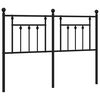 vidaXL Metalno zamjensko uzglavlje crno 140 cm