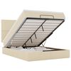 vidaXL Otomanski krevet s madracem i LED krem 140x190 cm tkanine