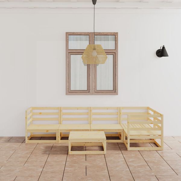 vidaXL 6-dijelna vrtna garnitura od masivne borovine