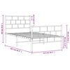 vidaXL Metalni okvir kreveta uzglavlje i podnožje crni 107x203 cm