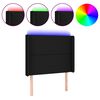 vidaXL LED uzglavlje crno 83 x 16 x 118/128 cm od tkanine