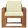 vidaXL Vanjski kauč Čvrsto drvo akacije i poliester Prirodna