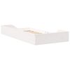 vidaXL Krevet s daskama Bijelo 75 x 190 cm Masivna borovina