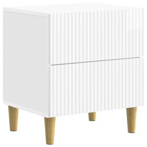 vidaXL Noćni ormar s ladicama Bijela visokog sjaja 43 x 34,5 x 48 cm