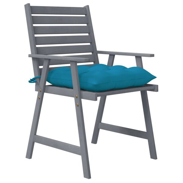 vidaXL Vrtne blagovaonske stolice s jastucima 4 kom od bagremovog drva