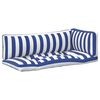 vidaXL Jastučić za van 3 pcs Plava i bijela 103 x 58 x 10 cm Tkanina