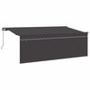 vidaXL Skrovita tenda Antracit 400 x 200 cm Poliester i aluminij
