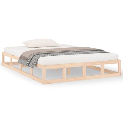 vidaXL Okvir za krevet 140x190 cm od masivnog drva