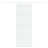 vidaXL Klizna vrata Bijelo 73,5 x 198,5 cm Čvrsto borovo drvo